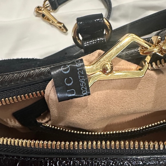 Gucci Black Suede Boston Bag top handle/Crossbody - Picture 14 of 16